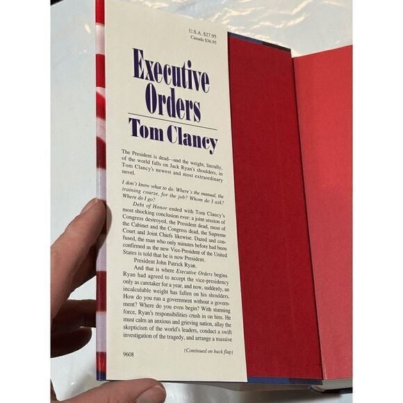 Executive Orders (Jack Ryan #8) by Tom Clancy 1996 1st Ed 1st Print HB DJ VGC!! - Picture 5 of 10